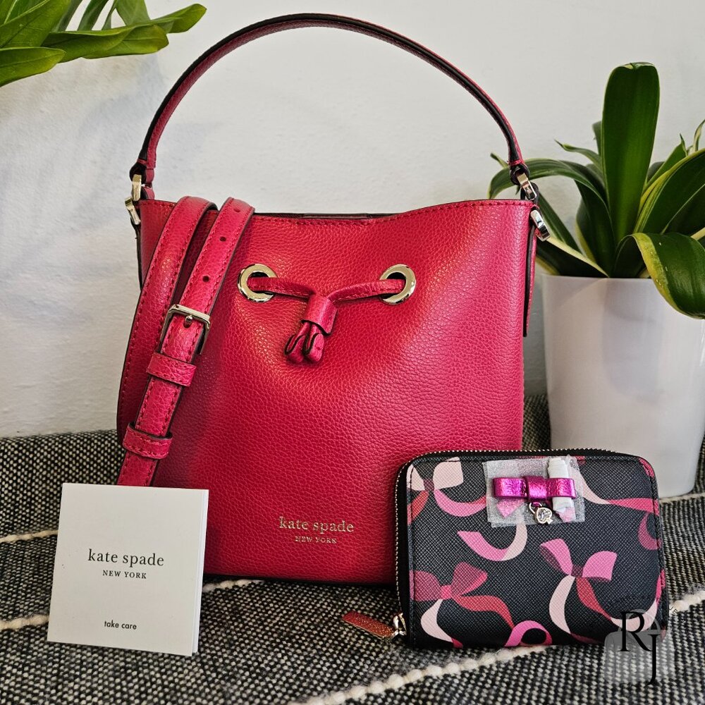 Kate Spade Eva Bucket Bag + Wrapping Party Wallet Set